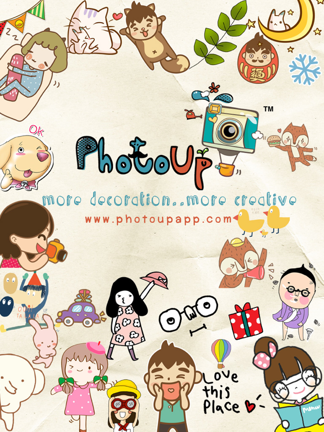 ‎PhotoUp - Cute Stamps Frame Filter photo decoration Screenshot