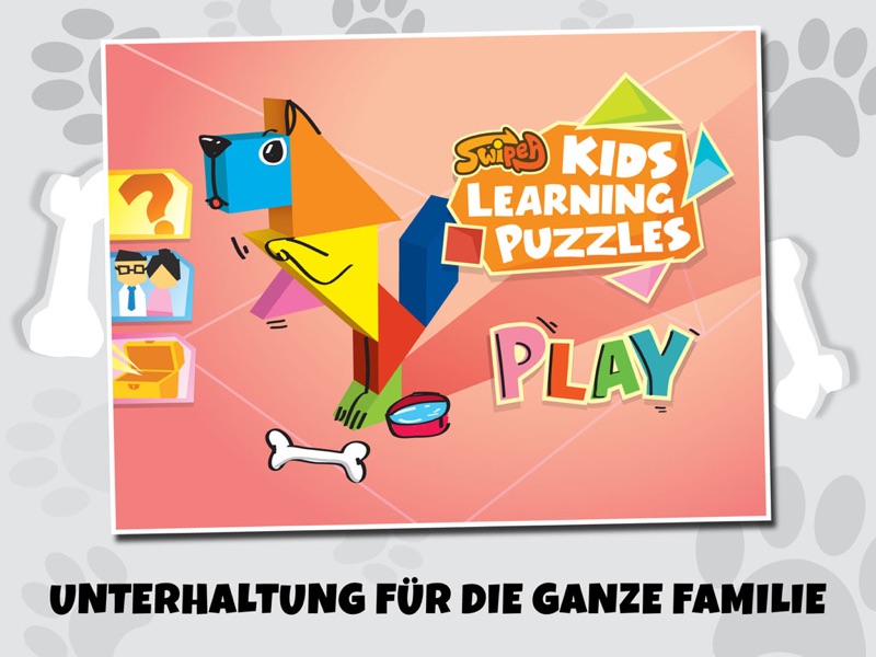 tangram puzzle für kids: hunde