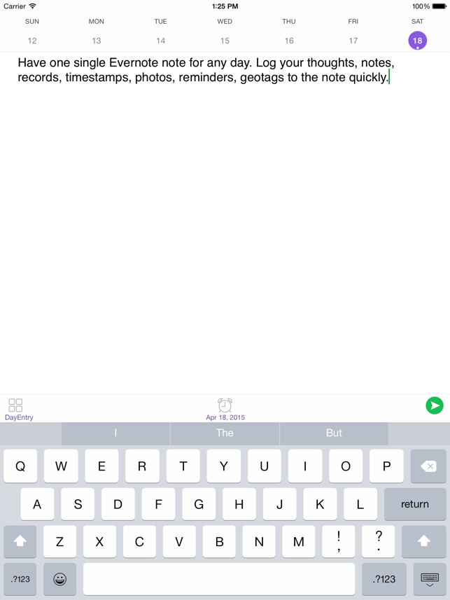 ‎DayEntry - quick diary, journal for Evernote Screenshot