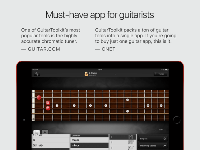 ‎GuitarToolkit - tuner, metronome, chords & scales Screenshot