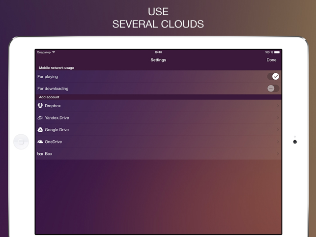 ‎CloudPlayer Pro - audio player from clouds Screenshot