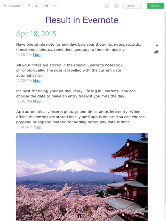 ‎DayEntry - quick diary, journal for Evernote Screenshot