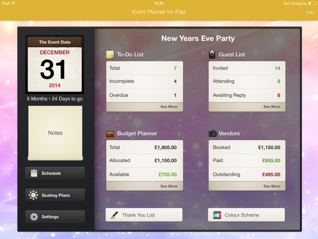 ‎Event Planner for iPad Screenshot