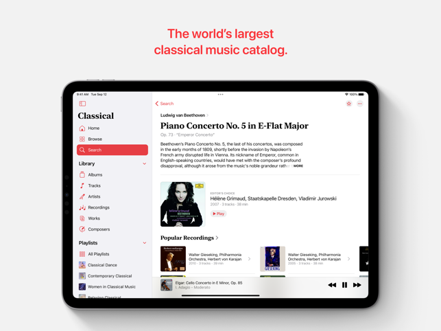 ‎Apple Music Classical תמונות מסך