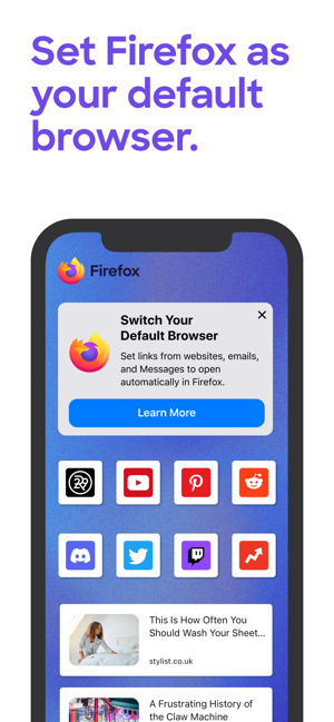 ‎Firefox: Private, Safe Browser Screenshot