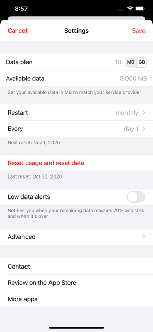 ‎Databit: Data usage manager Screenshot