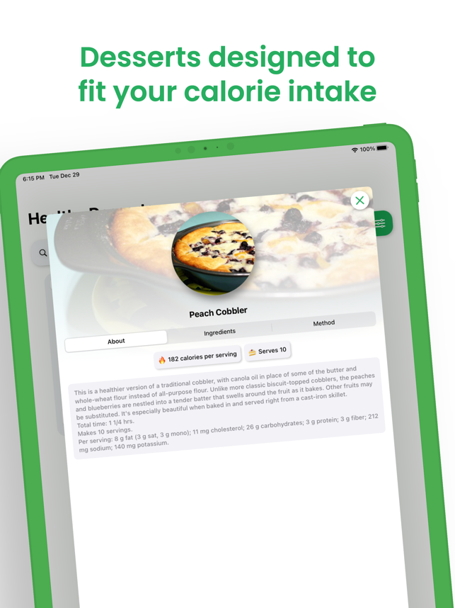 ‎Healthy Dessert Recipes Screenshot