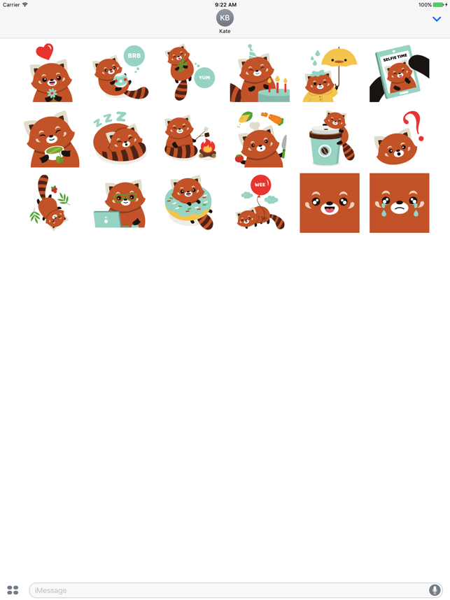 Red Panda Sticker Fun Screenshot