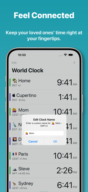 ‎World Clock Time Widget Screenshot