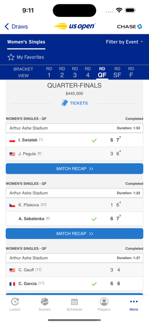 ‎US Open Tennis Championships Screenshot