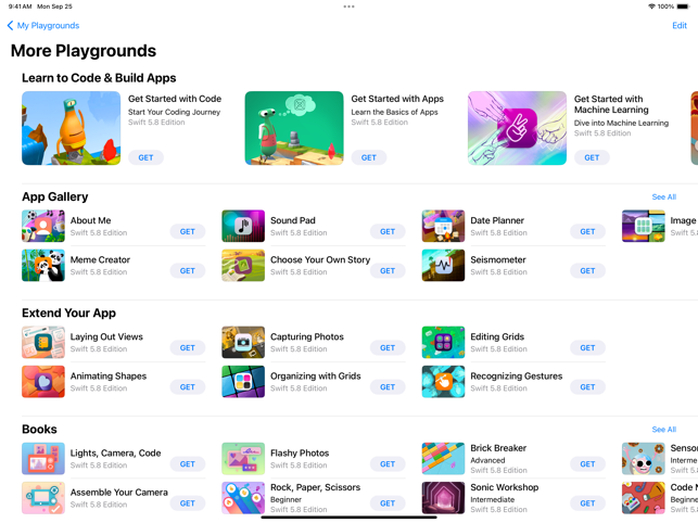 ‎Swift Playgrounds Capture d'écran