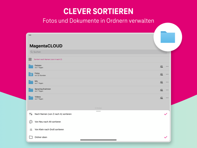 ‎MagentaCLOUD - Cloud Speicher Screenshot