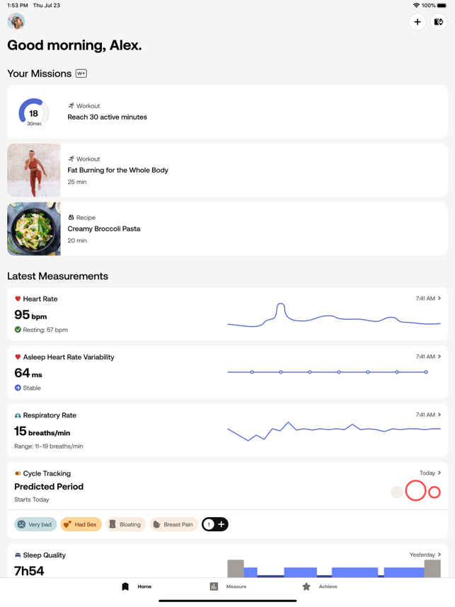 ?Withings Health Mate Screenshot