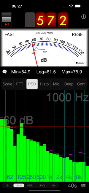 ‎SPLnFFT Noise Meter Screenshot