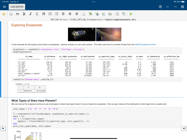 MATLAB Mobile Screenshot