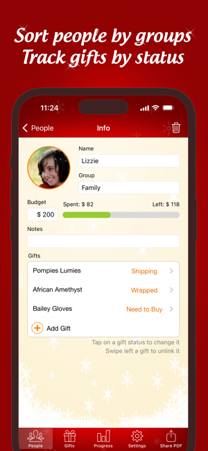 ‎The Christmas Gift List Pro Screenshot