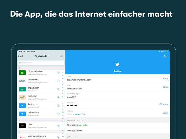 ‎Passwort-Manager von Dashlane Screenshot