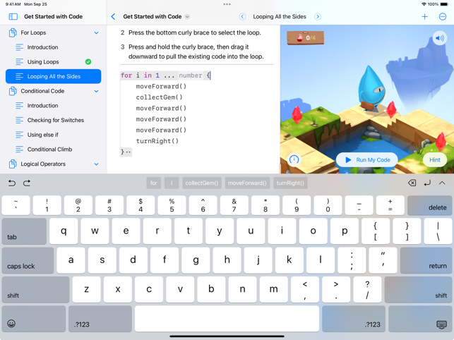 ‎Swift Playgrounds Capture d'écran