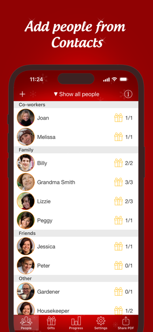 ‎The Christmas Gift List Pro Screenshot