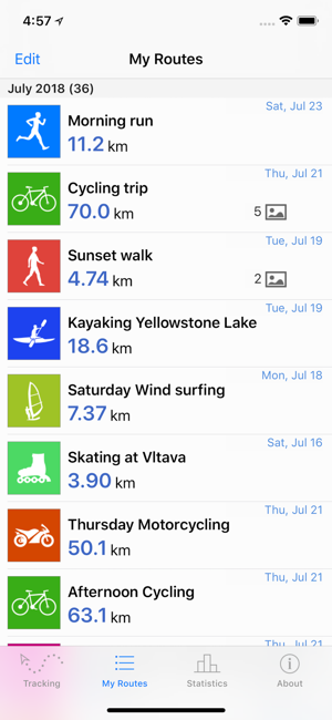 ‎Routie ~ GPS sports tracker Screenshot