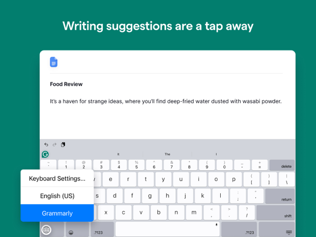 ‎Grammarly: AI Writing Keyboard Screenshot