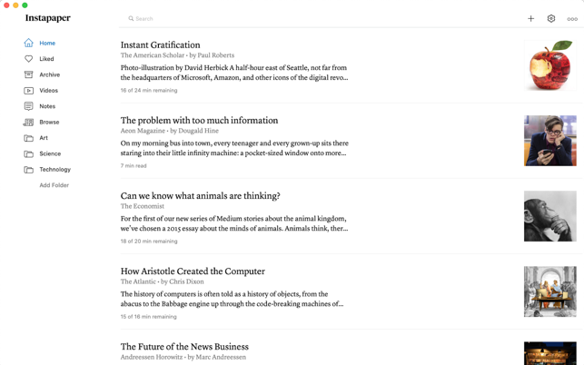 ‎Instapaper Screenshot