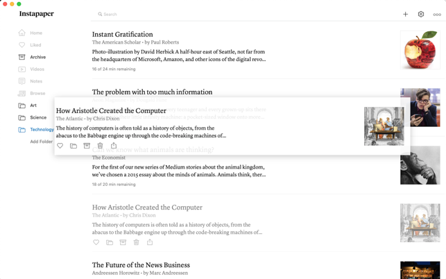 ‎Instapaper Screenshot