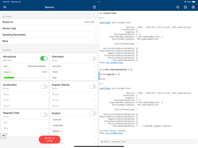 MATLAB Mobile Screenshot