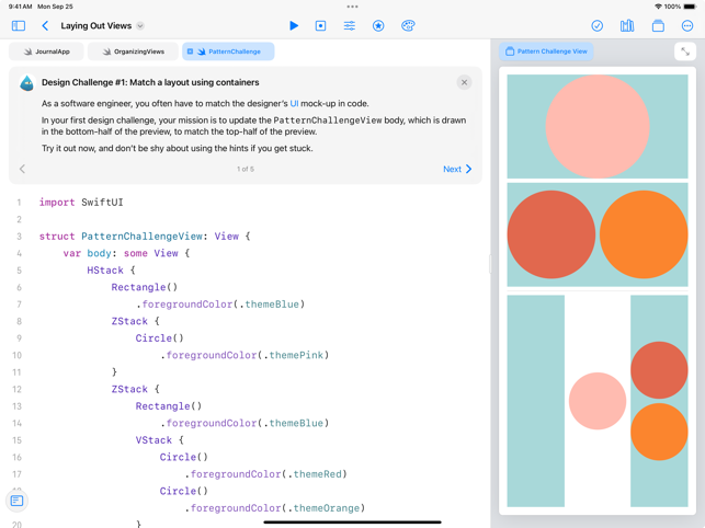 ‎Swift Playgrounds Capture d'écran