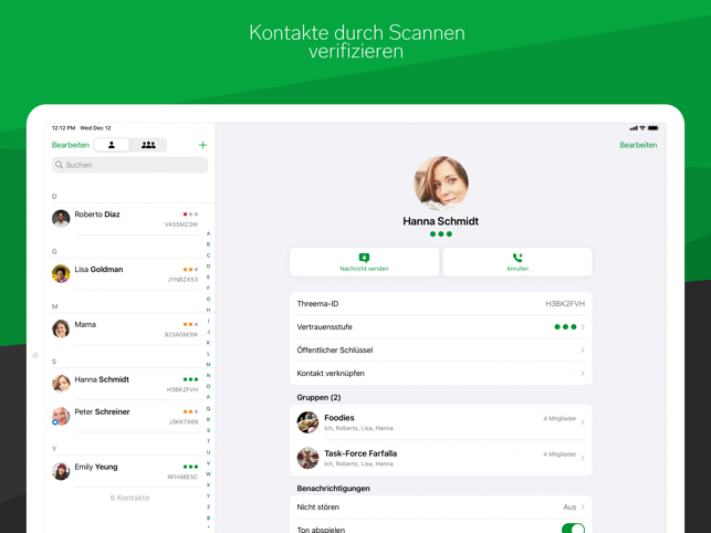 ‎Threema. Der sichere Messenger Screenshot