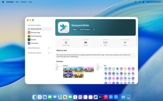 TestFlight Screenshot