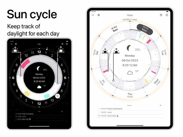 ‎Clock Calendar CircleTime Screenshot