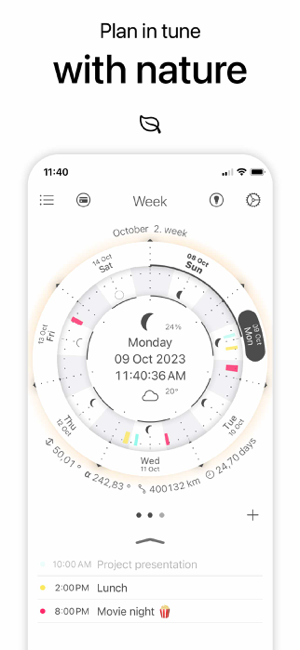 ‎Clock Calendar CircleTime Screenshot