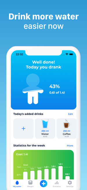 ‎My Water: Daily Drink Tracker Screenshot