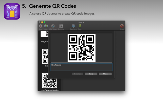 ‎QR Journal Screenshot