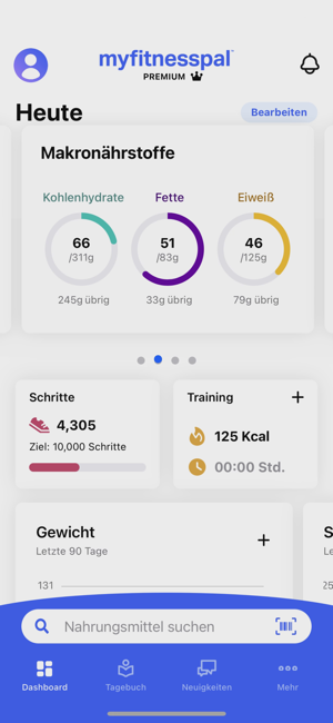 ‎MyFitnessPal: Kalorien Tracker Screenshot