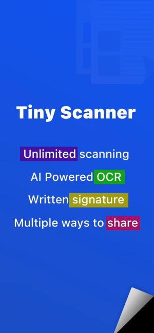 ?TinyScan: PDF Scanner App Screenshot