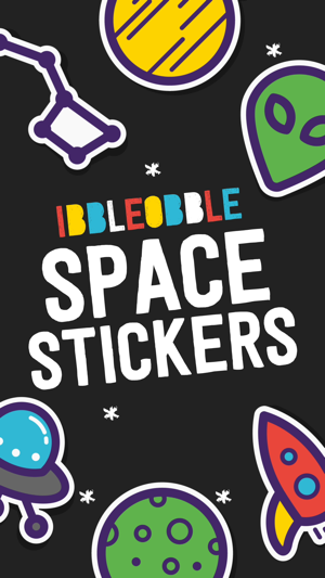 ‎Ibbleobble Space Stickers for iMessage Screenshot