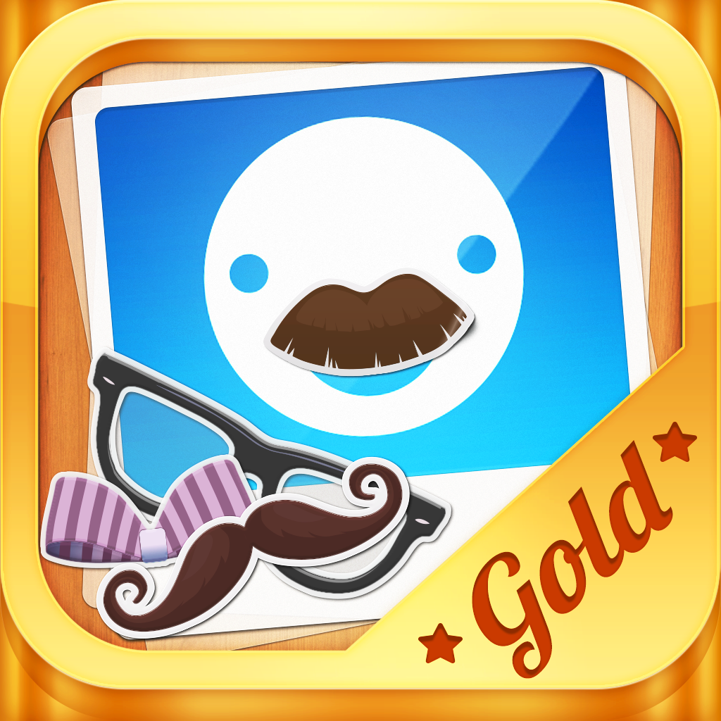 Stache Me Up Gold: Mustache Photo Booth icon