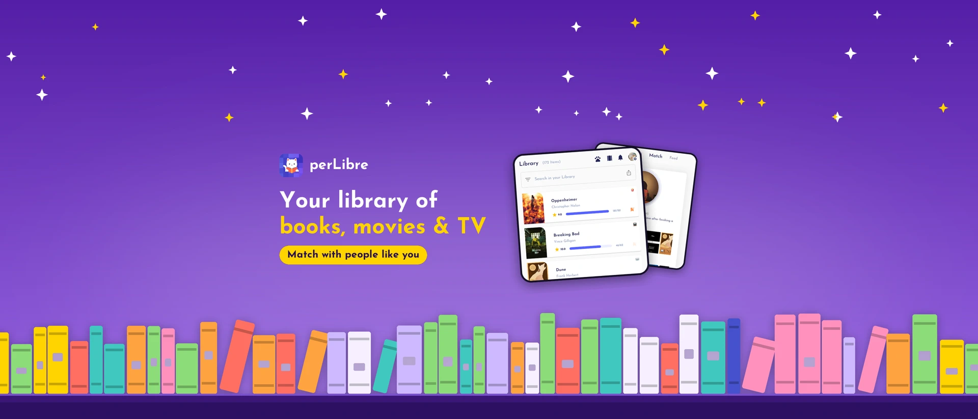 perLibre: Book Tracker & TBR product page header