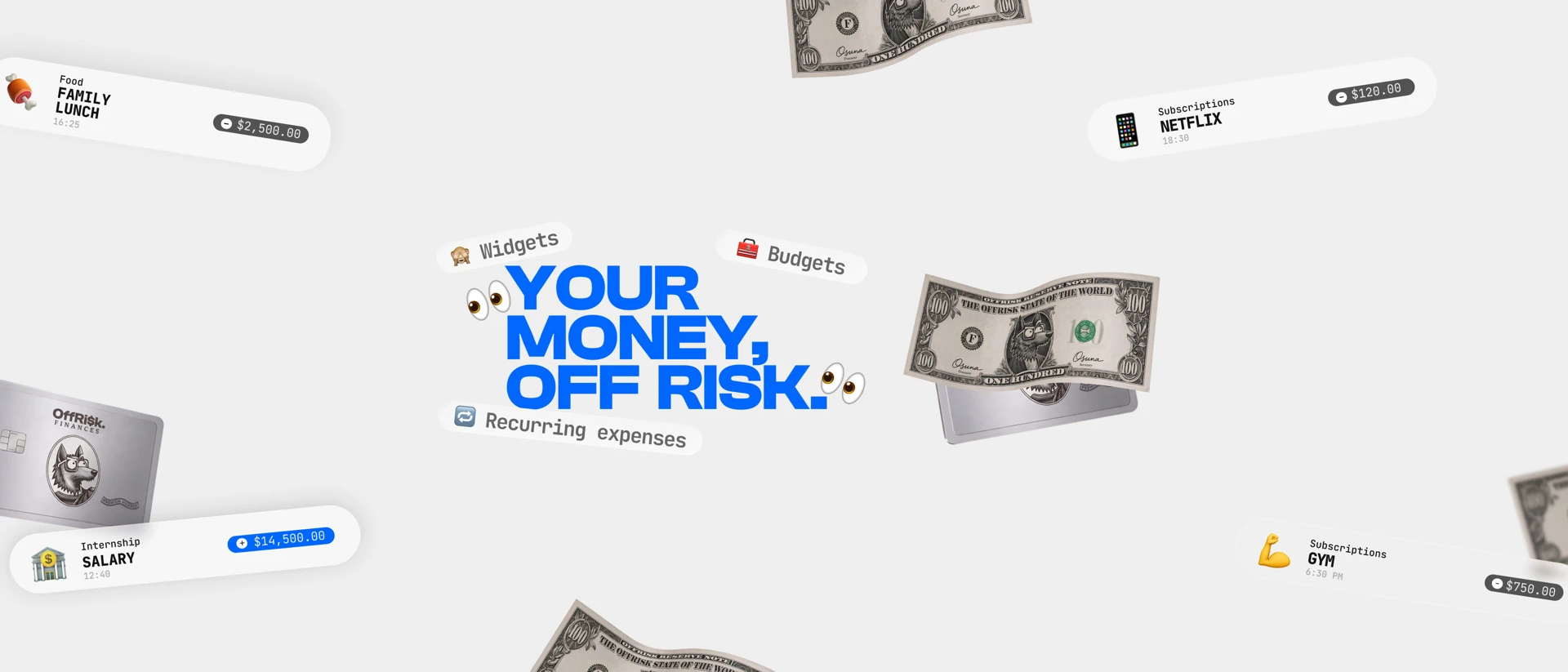 OffRisk: Expense Tracker product page header
