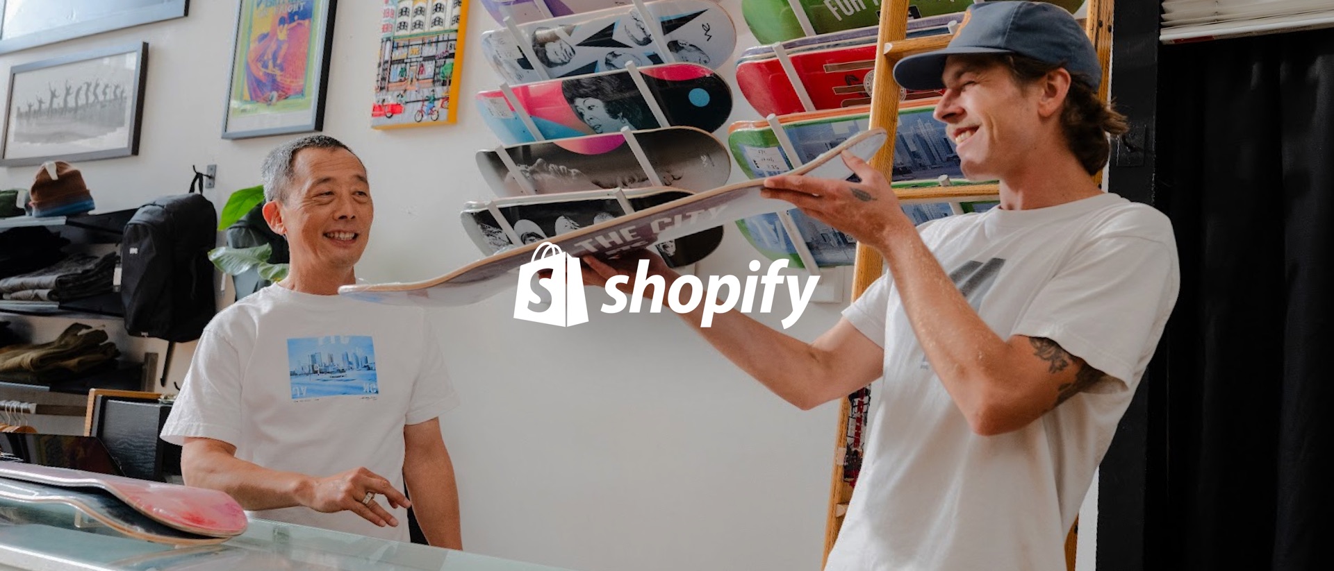 Shopify: Sell. Run a business. product page header