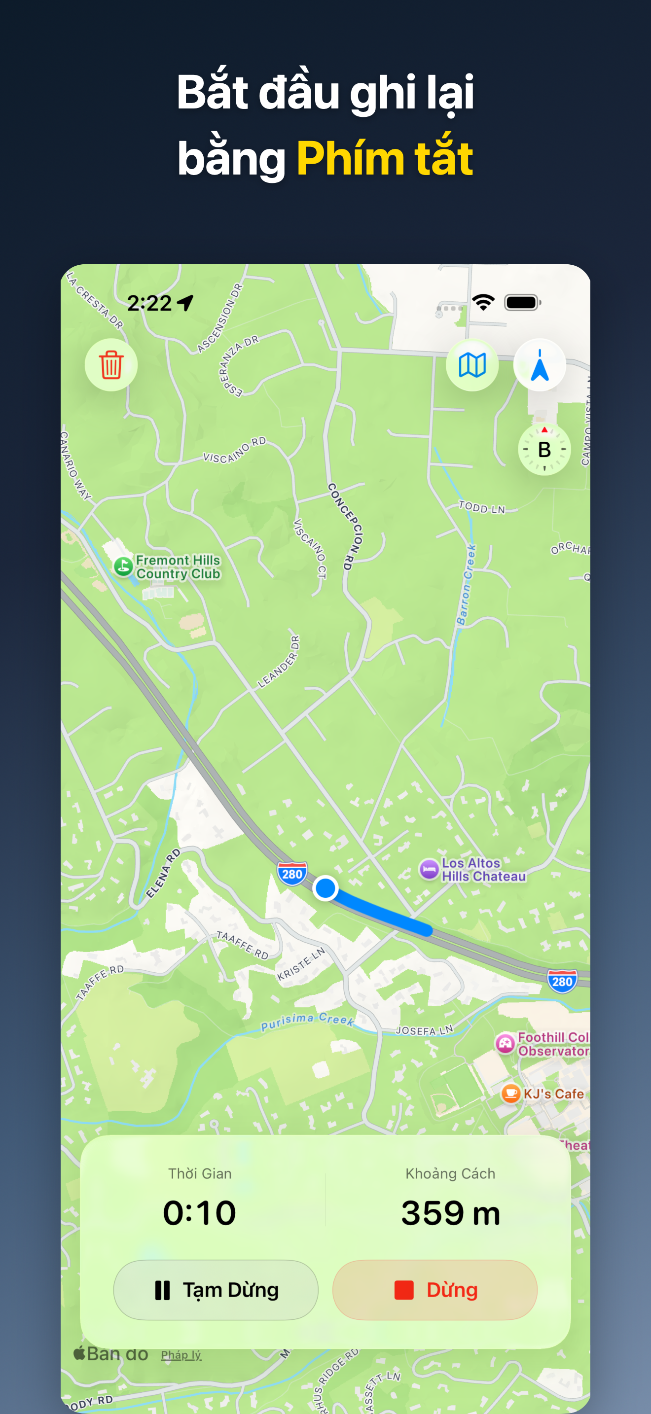 DriveTracker - Driving Log iOS screenshot 1 showing app interface