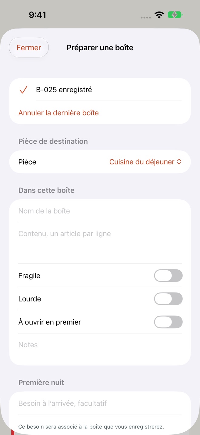 MoveBox : Déménagement capture d’écran 4