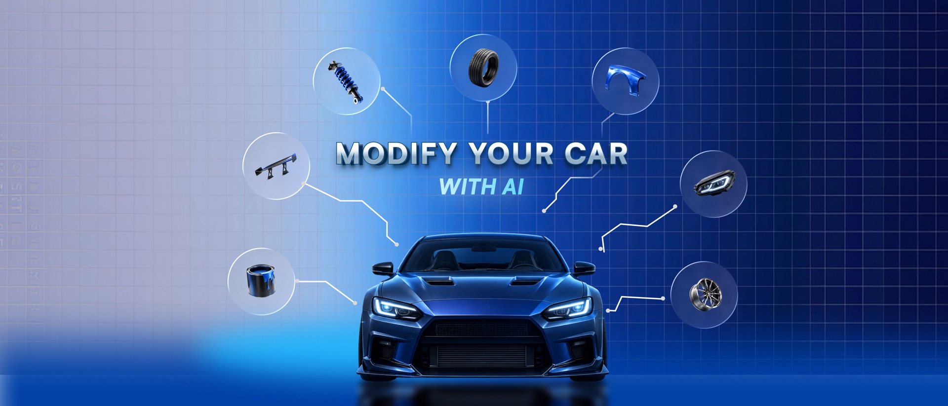 Car AI: Modify, Tune & Design product page header