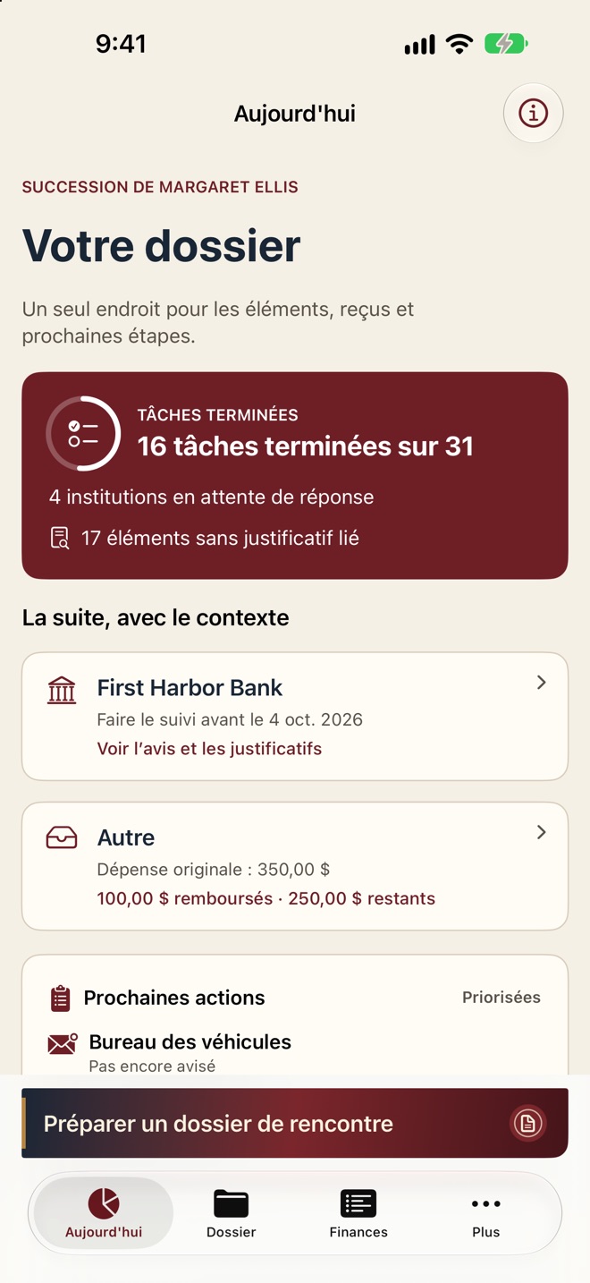 ExecutorKit : succession capture d’écran 1