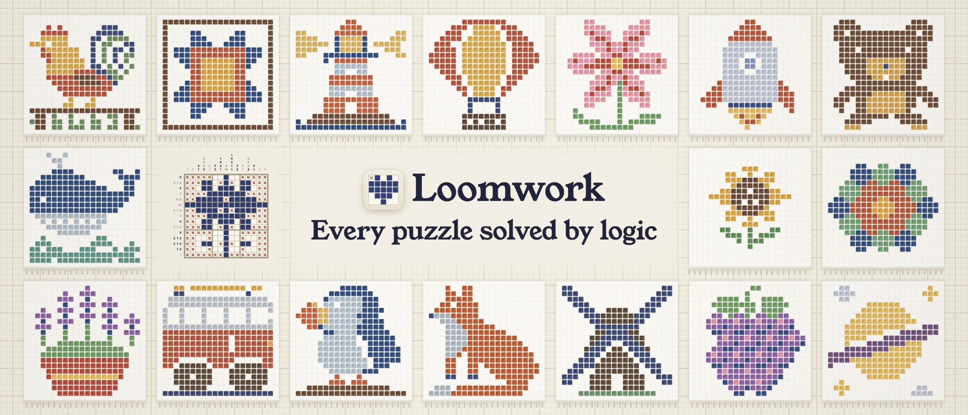 Loomwork: Nonogram Puzzles product page header