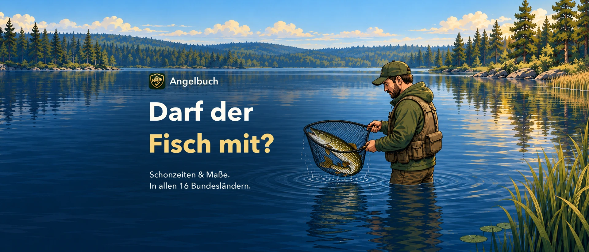 Angelbuch: Schonzeiten & Maße product page header