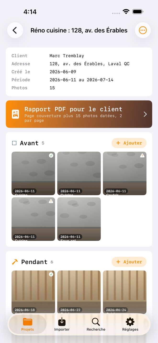 SiteSnap: Photos de chantier capture d’écran 2