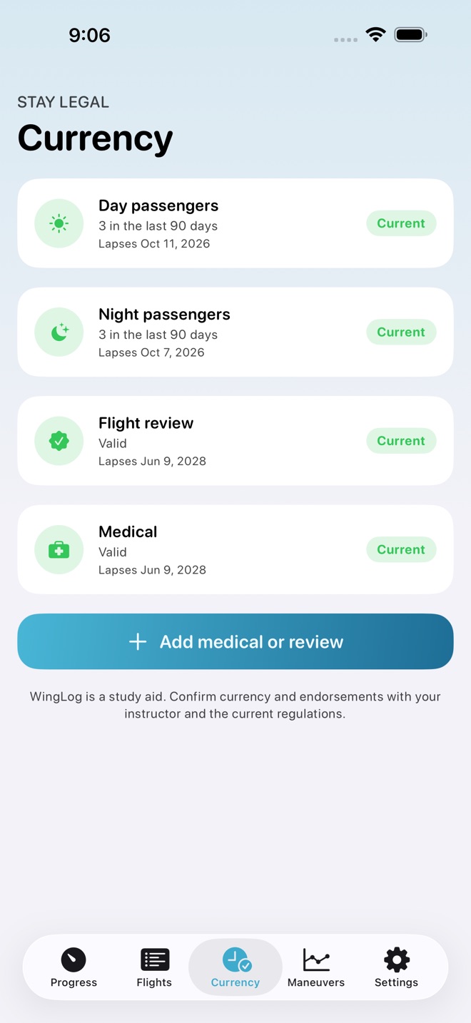 WingLog: Student Pilot Log screenshot 4